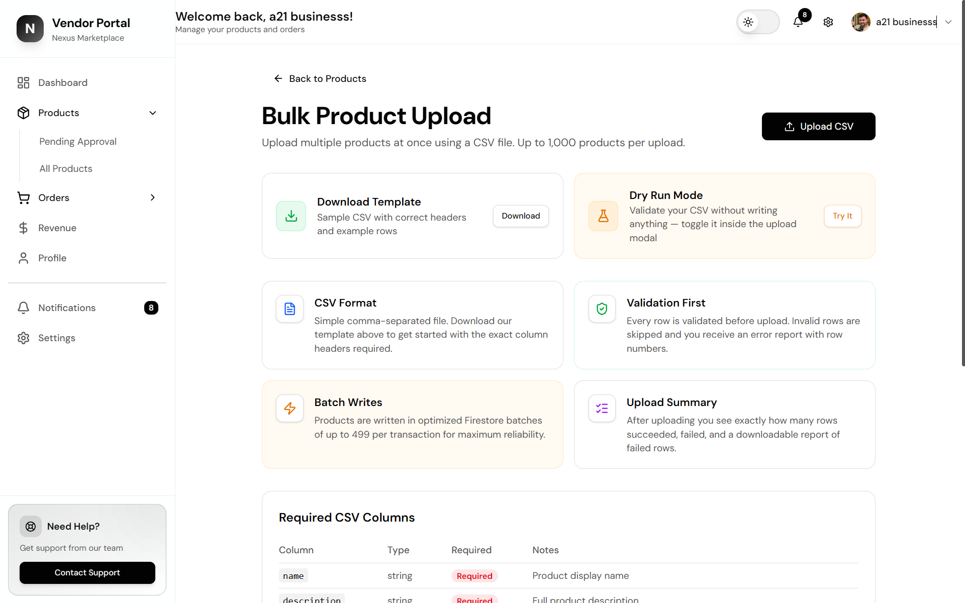 Vendor Dashboard screenshot 5